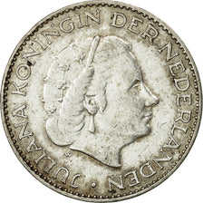 Coin, Netherlands, Juliana, Gulden, 1955, AU(50-53), Silver, KM:184