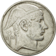 Coin, Belgium, 50 Francs, 50 Frank, 1948, EF(40-45), Silver, KM:137
