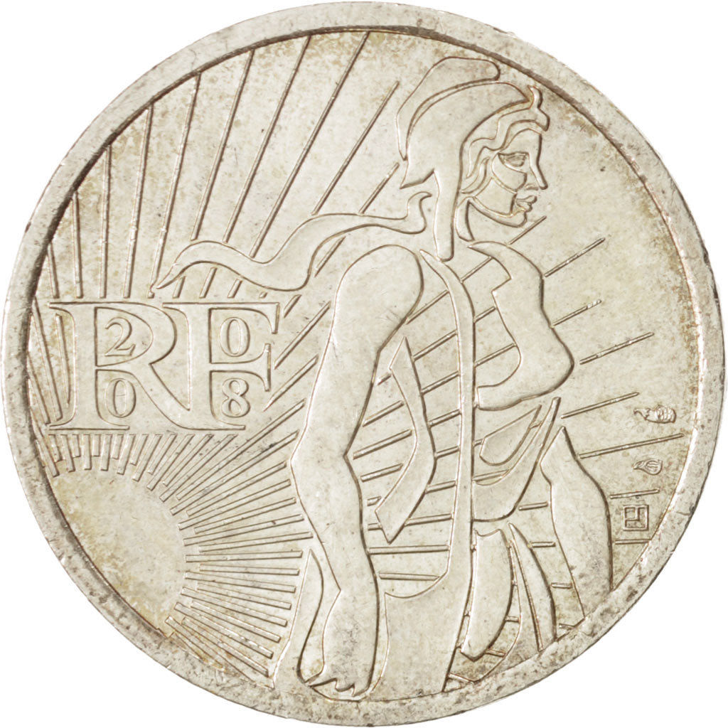 FRANCE, 5 Euro, 2008, KM #1534, AU(55-58), Silver, 27, Gadoury #1, 9.97