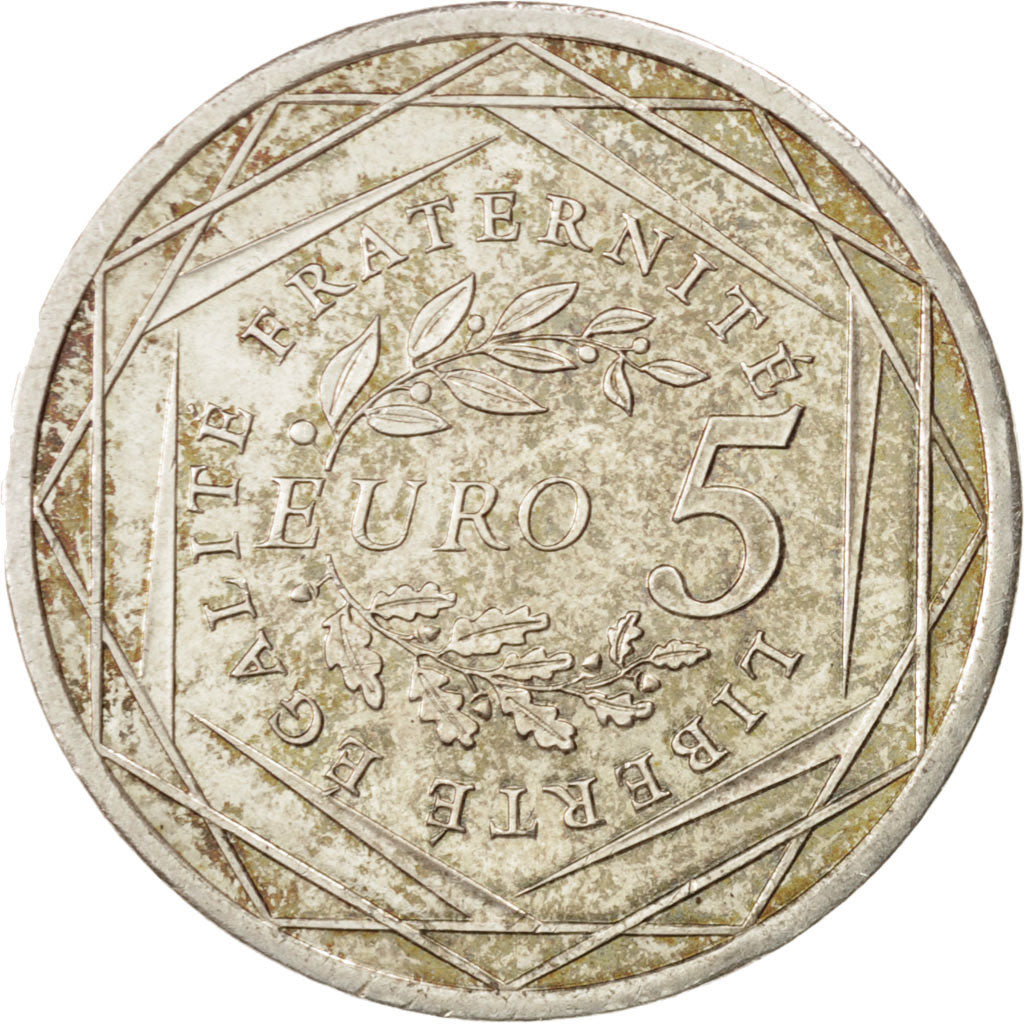 FRANCE, 5 Euro, 2008, KM #1534, AU(55-58), Silver, 27, Gadoury #1, 9.97