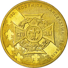 Coin, Poland, 2 Zlote, 2010, Warsaw, MS(60-62), Brass, KM:725