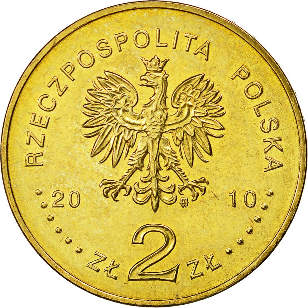Münze, Polen, 2 Zlote, 2010, Warsaw, VZ+, Messing, KM:727