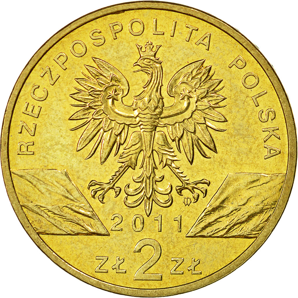 Coin, Poland, 2 Zlote, 2011, Warsaw, MS(60-62), Brass, KM:762