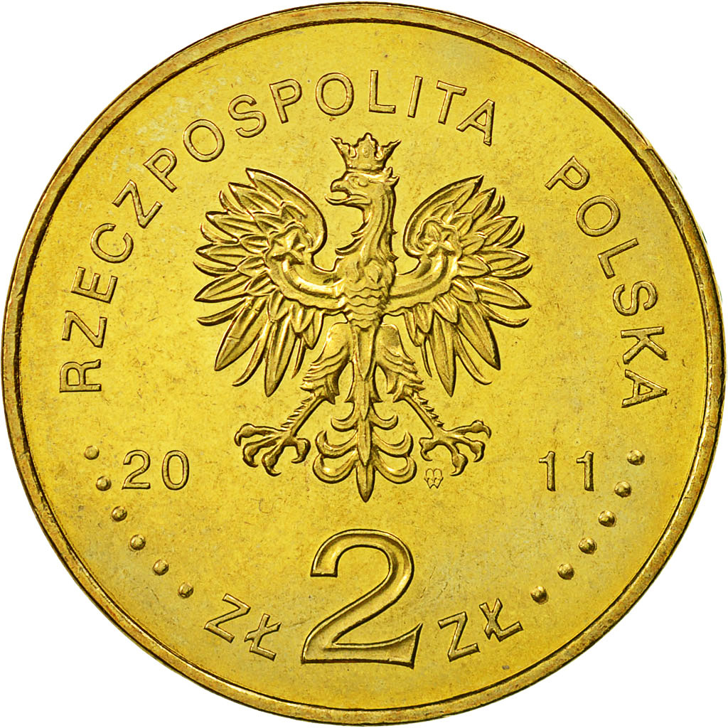Coin, Poland, 2 Zlote, 2011, Warsaw, MS(60-62), Brass, KM:783