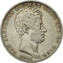 Coin,ITALIAN STATES,SARDINIA,Carlo Alberto,5 Lire,1841,Genoa,VF(30-35),KM130.2