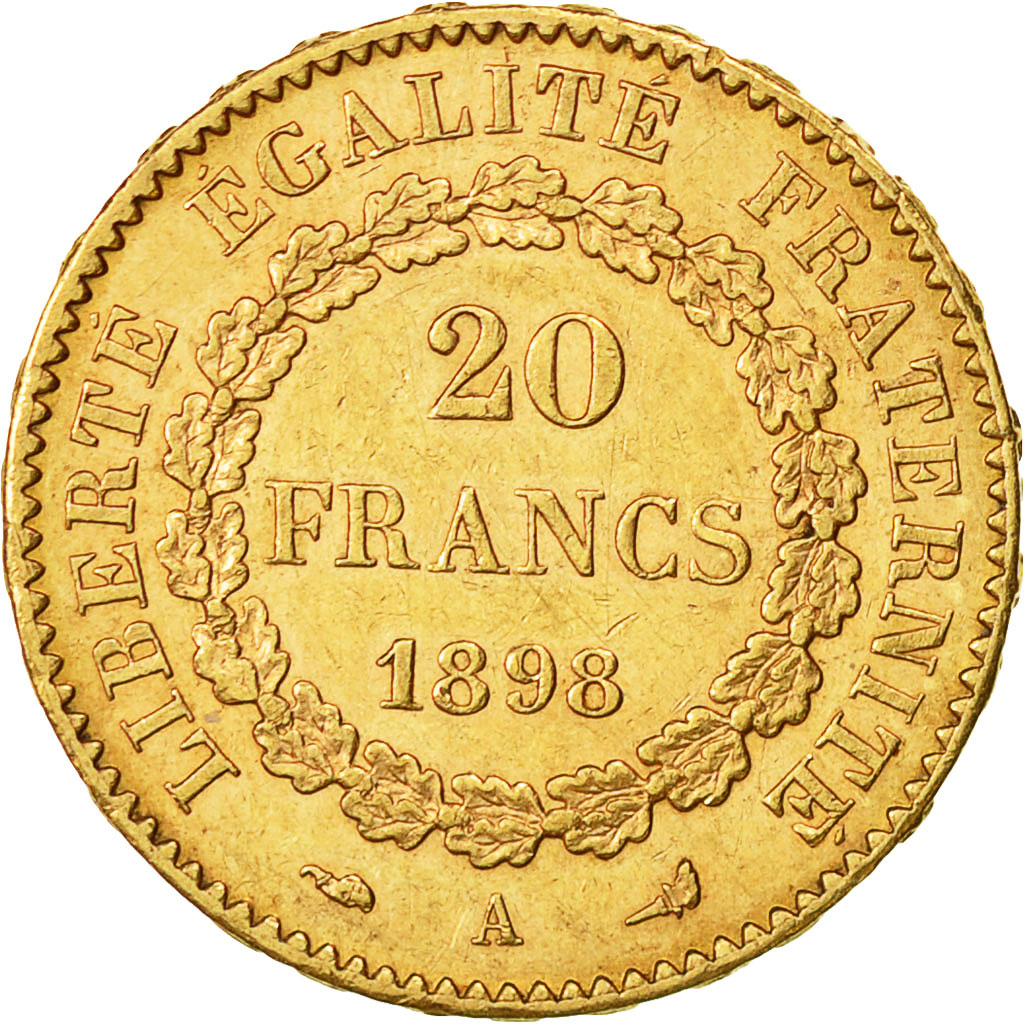 Münze, Frankreich, Génie, 20 Francs, 1898, Paris, SS, Gold, KM:825