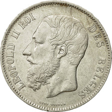 Coin, Belgium, Leopold II, 5 Francs, 5 Frank, 1868, EF(40-45), Silver, KM:24