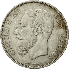 Coin, Belgium, Leopold II, 5 Francs, 5 Frank, 1868, EF(40-45), Silver, KM:24