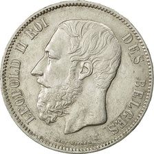 Coin, Belgium, Leopold II, 5 Francs, 5 Frank, 1870, AU(50-53), Silver, KM:24
