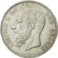 Coin, Belgium, Leopold II, 5 Francs, 5 Frank, 1872, EF(40-45), Silver, KM:24
