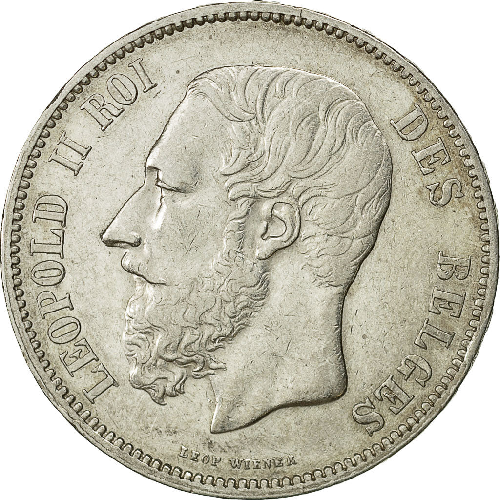 Monnaie, Belgique, Leopold II, 5 Francs, 5 Frank, 1873, TTB+, Argent, KM:24