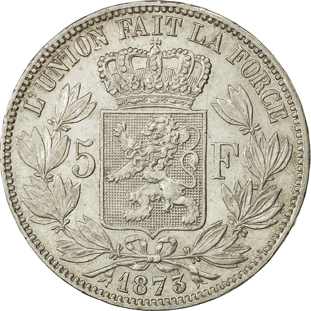 Monnaie, Belgique, Leopold II, 5 Francs, 5 Frank, 1873, TTB+, Argent, KM:24