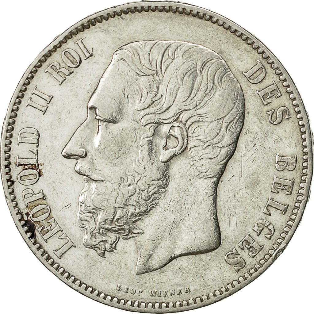 Münze, Belgien, Leopold II, 5 Francs, 5 Frank, 1875, SS+, Silber, KM:24