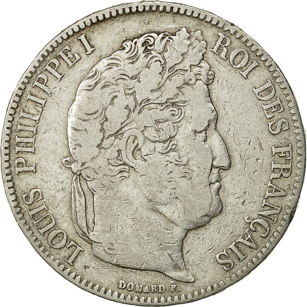 Coin, France, Louis-Philippe, 5 Francs, 1832, Paris, VF(20-25), Silver,KM 749.1