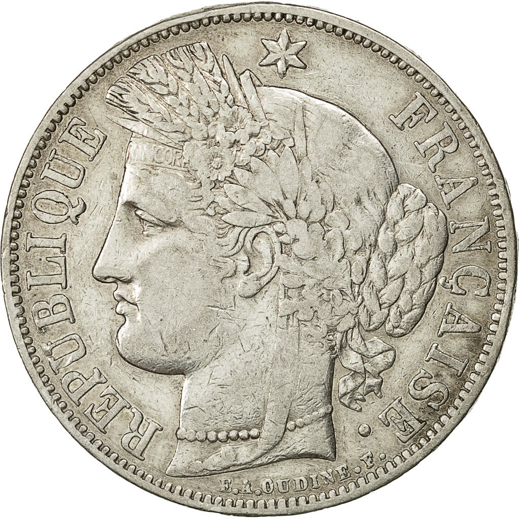 Coin, France, Cérès, 5 Francs, 1850, Paris, EF(40-45), Silver, KM:761.1