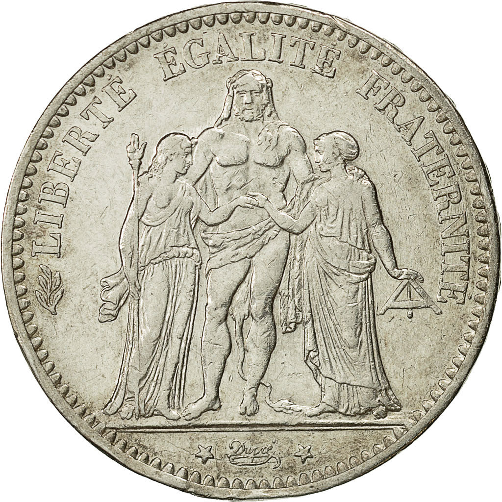 Coin, France, Hercule, 5 Francs, 1874, Paris, AU(50-53), Silver, KM:820.1