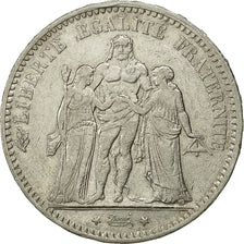 Moneta, Francia, Hercule, 5 Francs, 1876, Paris, BB, Argento, KM:820.1