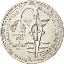 WEST AFRICAN STATES, 500 Francs, 1972, KM #7, AU(55-58), Silver, 37, 25.00