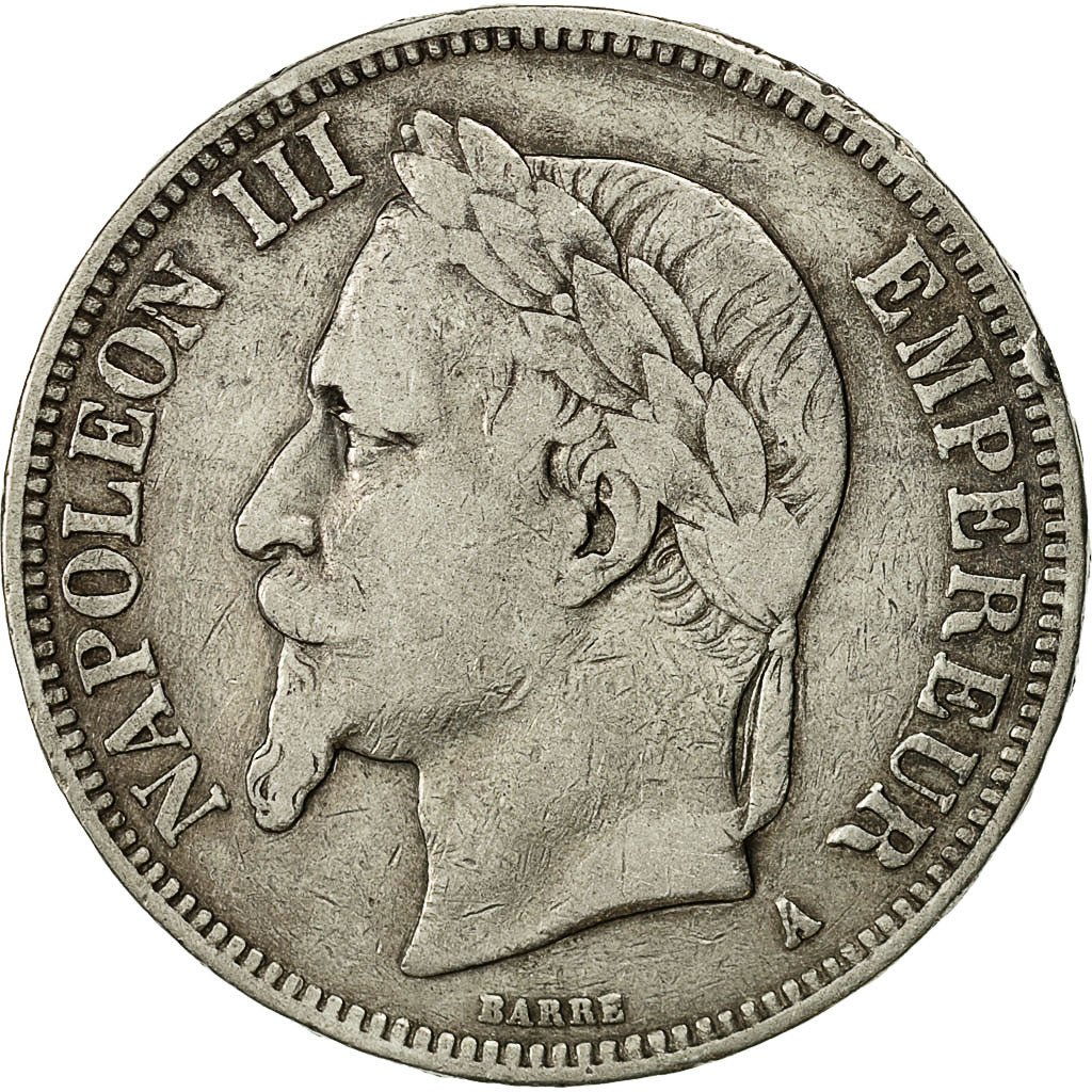 Coin, France, Napoleon III, Napoléon III, 5 Francs, 1869, Paris, VF(30-35)