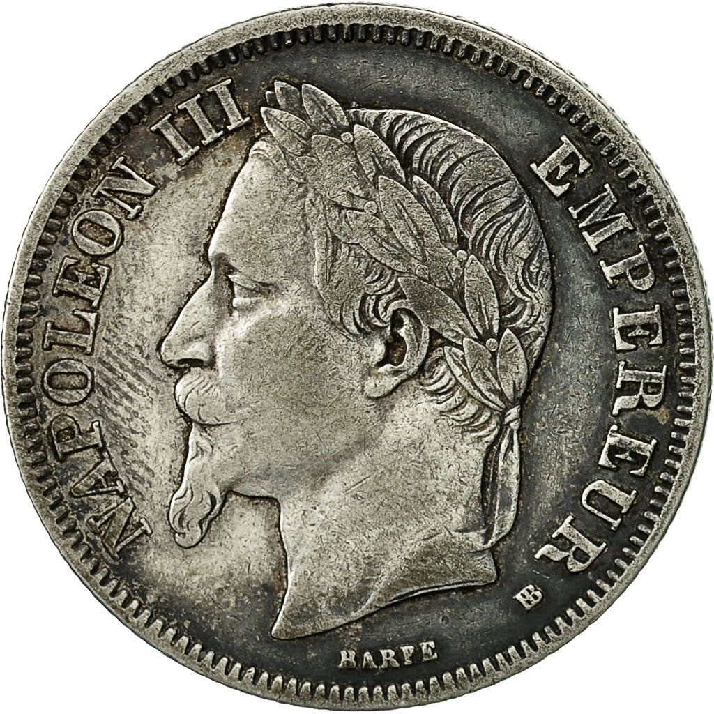 Coin, France, Napoleon III, Napoléon III, 2 Francs, 1867, Strasbourg