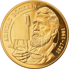 Schweiz, Medaille, Peinture, Arnold Böckling, UNZ+, Copper-Nickel Gilt