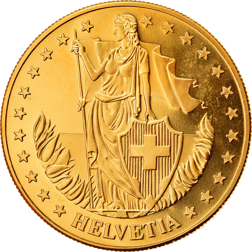 Switzerland, Medal, Peinture, Arnold Böckling, MS(64), Copper-Nickel Gilt