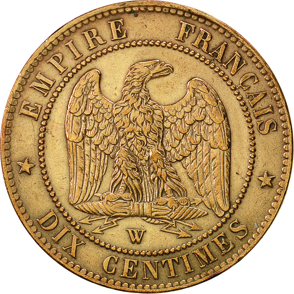Coin, France, Napoleon III, Napoléon III, 10 Centimes, 1856, Lille, AU(50-53)