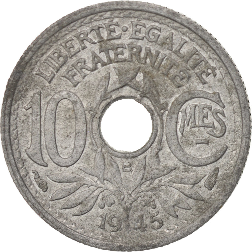 FRANCE, Lindauer, 10 Centimes, 1945, Beaumont - Le Roger, KM #906.2, AU(50-53),.