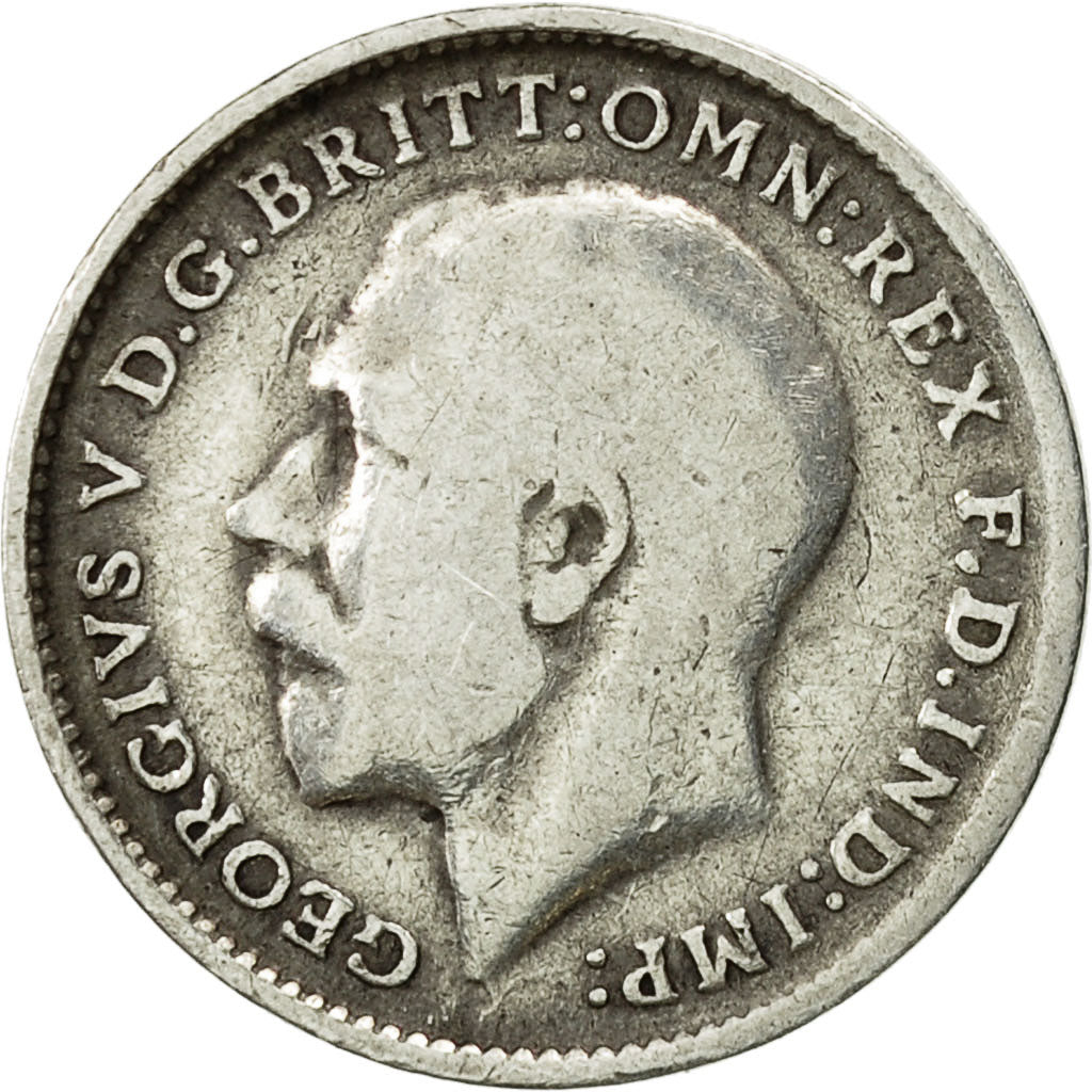 Coin, Great Britain, George V, 3 Pence, 1912, VF(20-25), Silver, KM:813