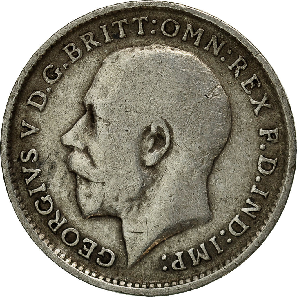 Coin, Great Britain, George V, 3 Pence, 1912, VF(20-25), Silver, KM:813