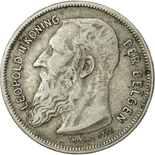 Coin, Belgium, 2 Francs, 2 Frank, 1909, VF(20-25), Silver, KM:59