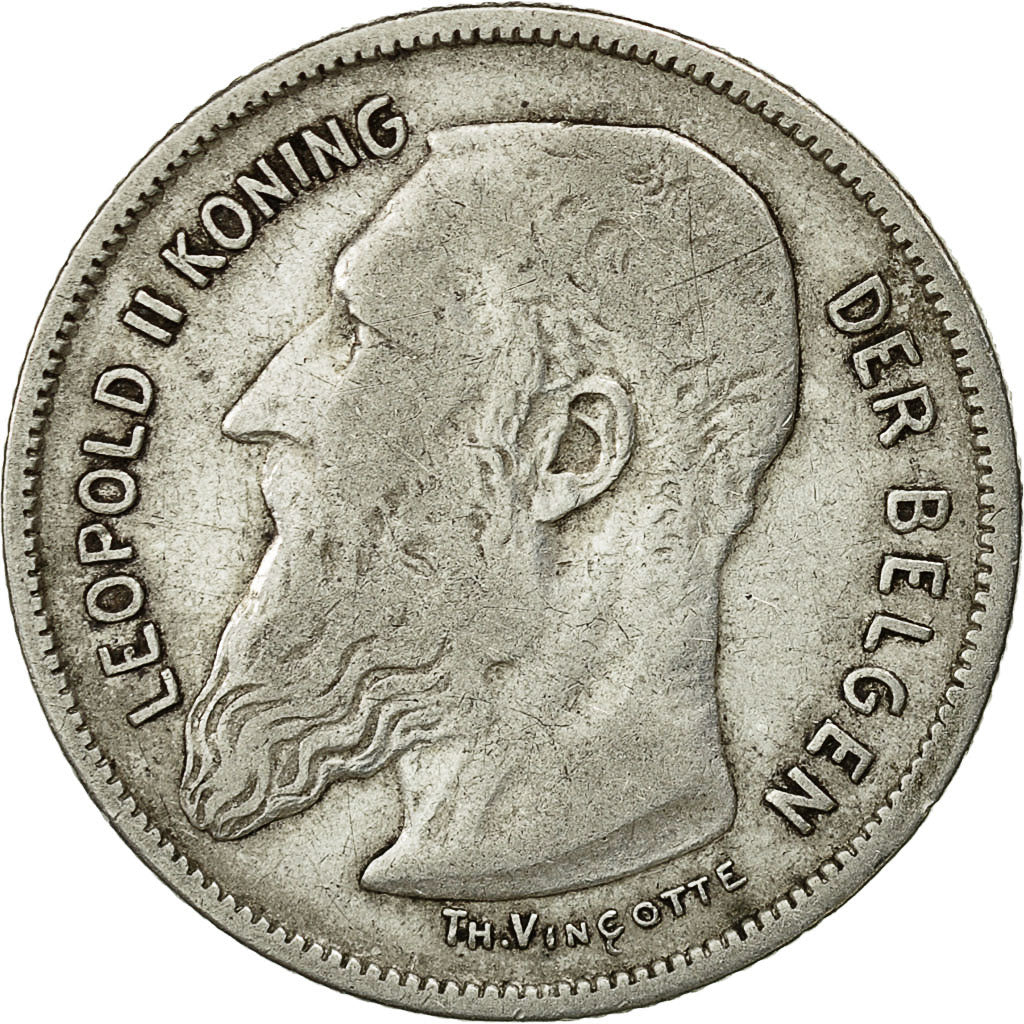 Coin, Belgium, 2 Francs, 2 Frank, 1904, VF(20-25), Silver, KM:59