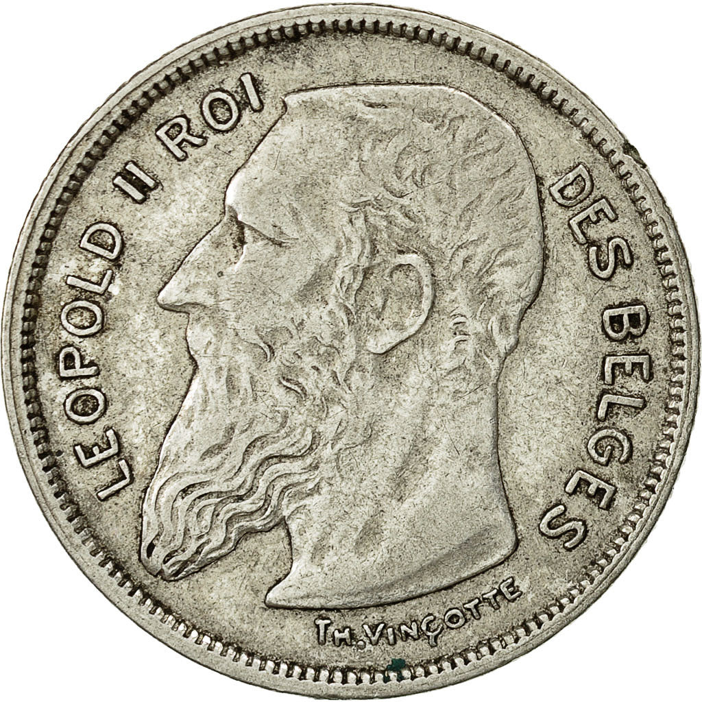 Coin, Belgium, 2 Francs, 2 Frank, 1909, VF(20-25), Silver, KM:58.1