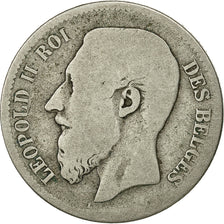 Moneta, Belgio, Leopold II, 2 Francs, 2 Frank, 1867, B, Argento, KM:30.1