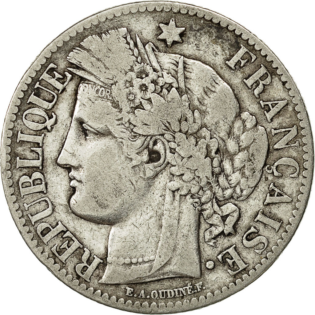 Monnaie, France, Cérès, 2 Francs, 1887, Paris, TB, Argent, KM:817.1
