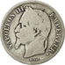 Monnaie, France, Napoleon III, Napoléon III, 2 Francs, 1866, Strasbourg, B+