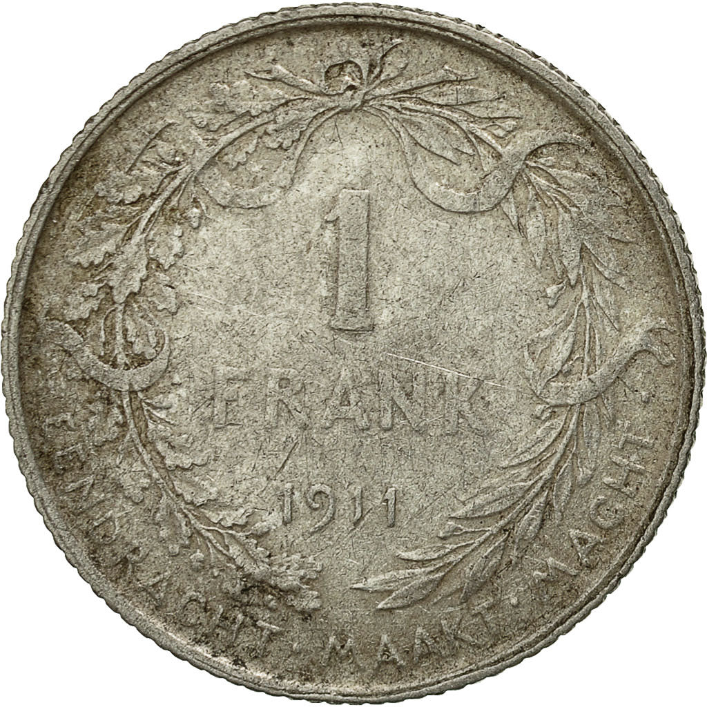 Coin, Belgium, Franc, 1911, VF(20-25), Silver, KM:73.1
