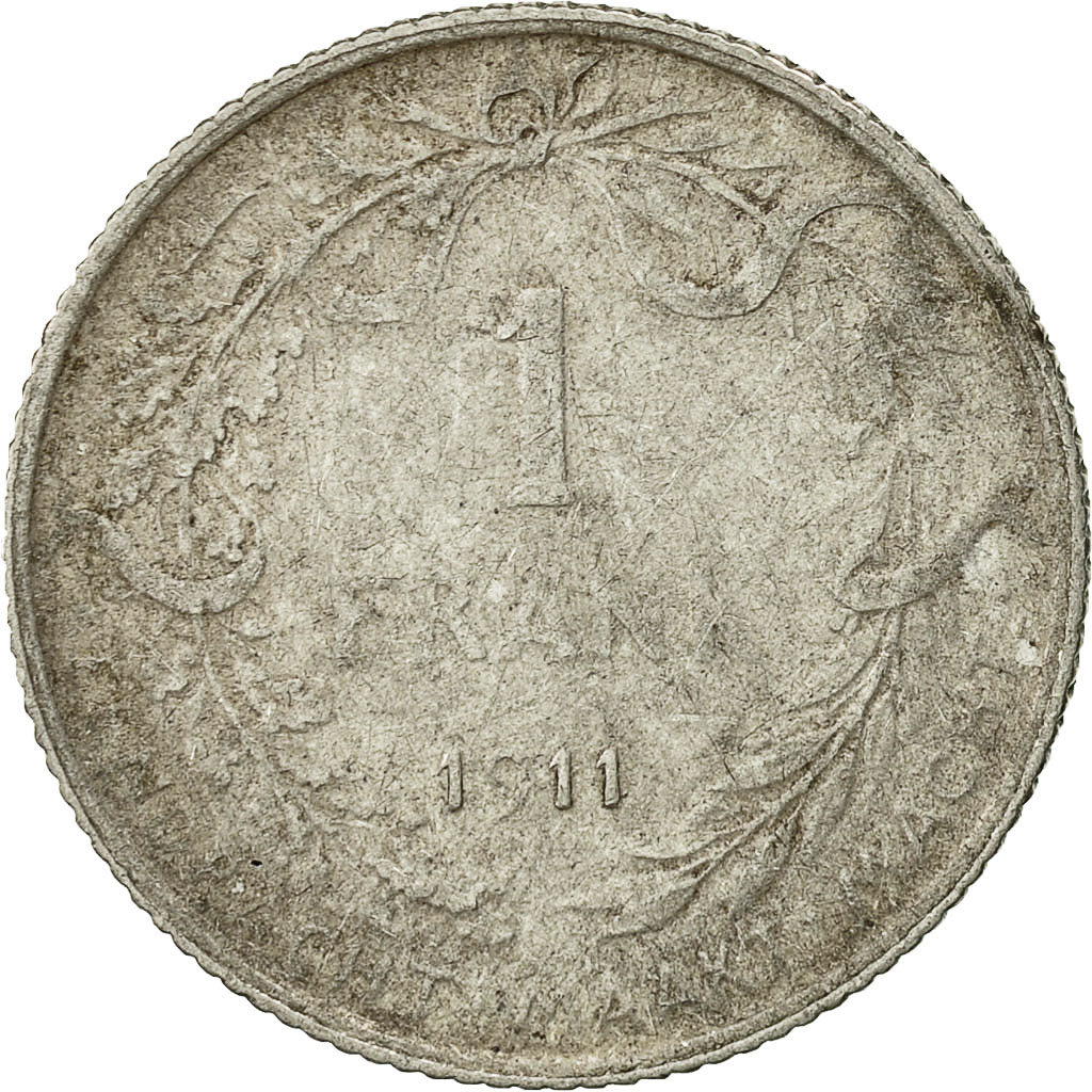 Coin, Belgium, Franc, 1911, VF(20-25), Silver, KM:73.1