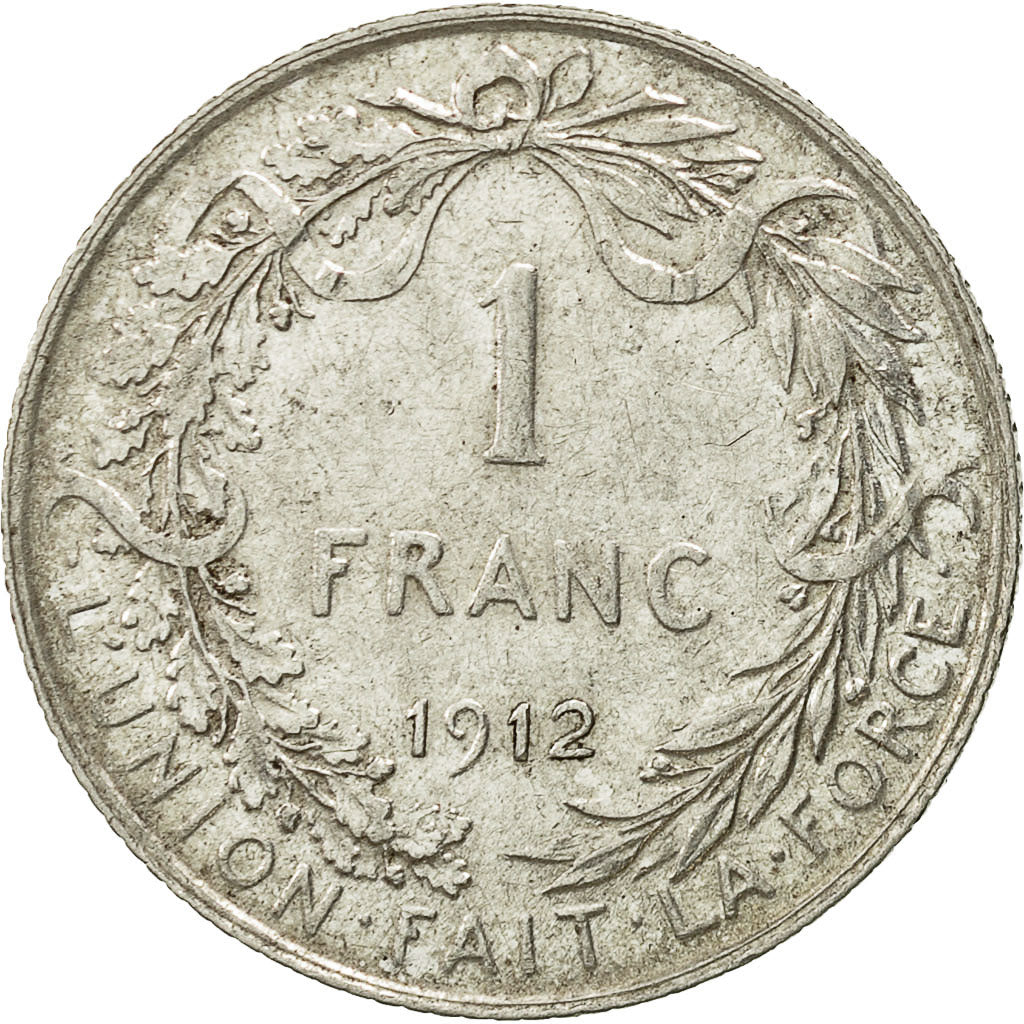Coin, Belgium, Franc, 1912, VF(20-25), Silver, KM:72