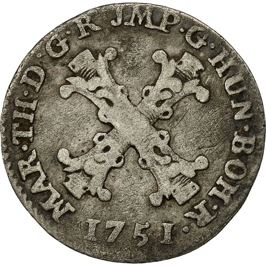 Coin,AUSTRIAN NETH,Maria Theresa,10 Liards,1751,Anvers,VF(30-35)KM 12
