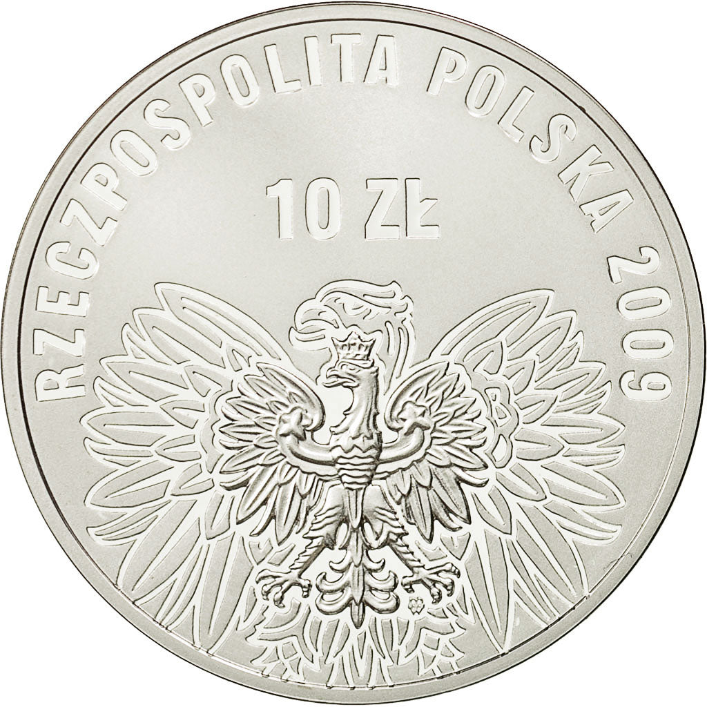 Coin, Poland, 10 Zlotych, 2009, Warsaw, MS(65-70), Silver, KM:681