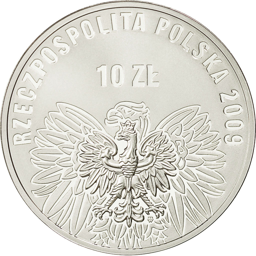 Coin, Poland, 10 Zlotych, 2009, Warsaw, MS(65-70), Silver, KM:681