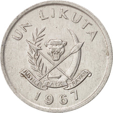 CONGO, DEMOCRATIC REPUBLIC, Likuta, 1967, KM #8, AU(50-53), Aluminum, 20.9, 1.23