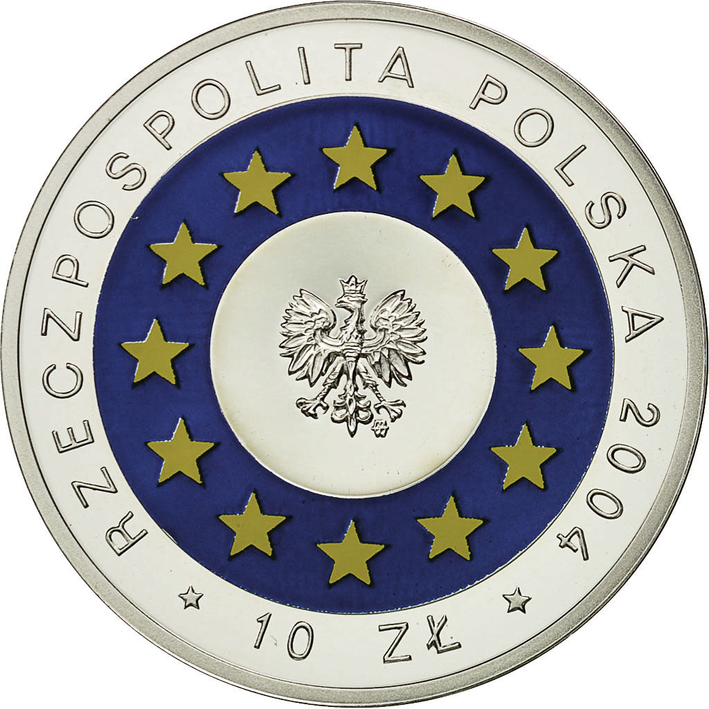 Coin, Poland, 10 Zlotych, 2004, Warsaw, MS(65-70), Silver, KM:482