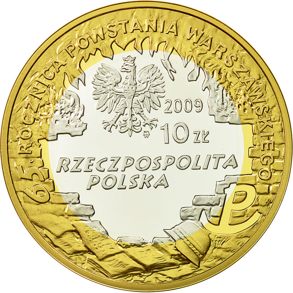 Coin, Poland, 10 Zlotych, 2009, Warsaw, MS(65-70), Silver, KM:689