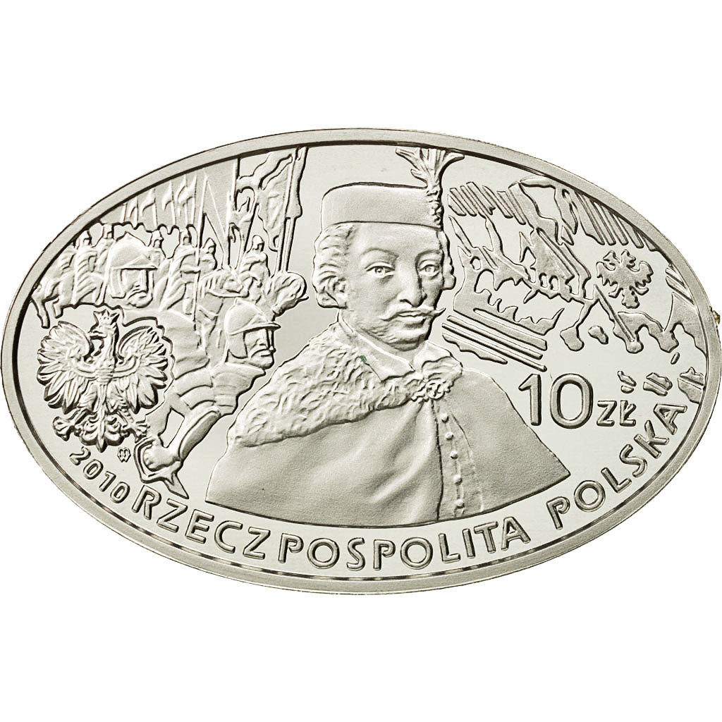 Coin, Poland, 10 Zlotych, 2010, Warsaw, MS(65-70), Silver, KM:733