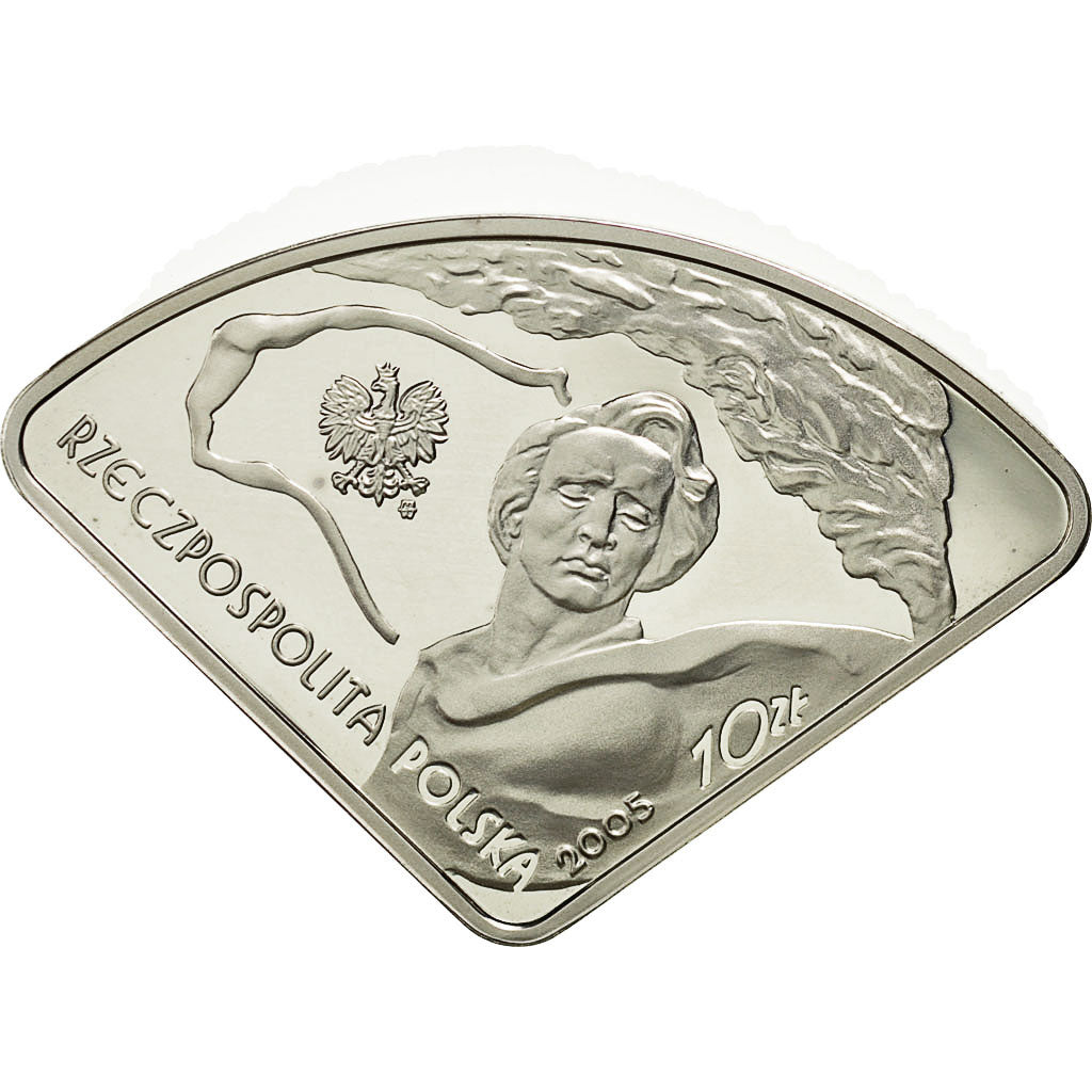 Moneda, Polonia, 10 Zlotych, 2005, Warsaw, FDC, Plata, KM:523