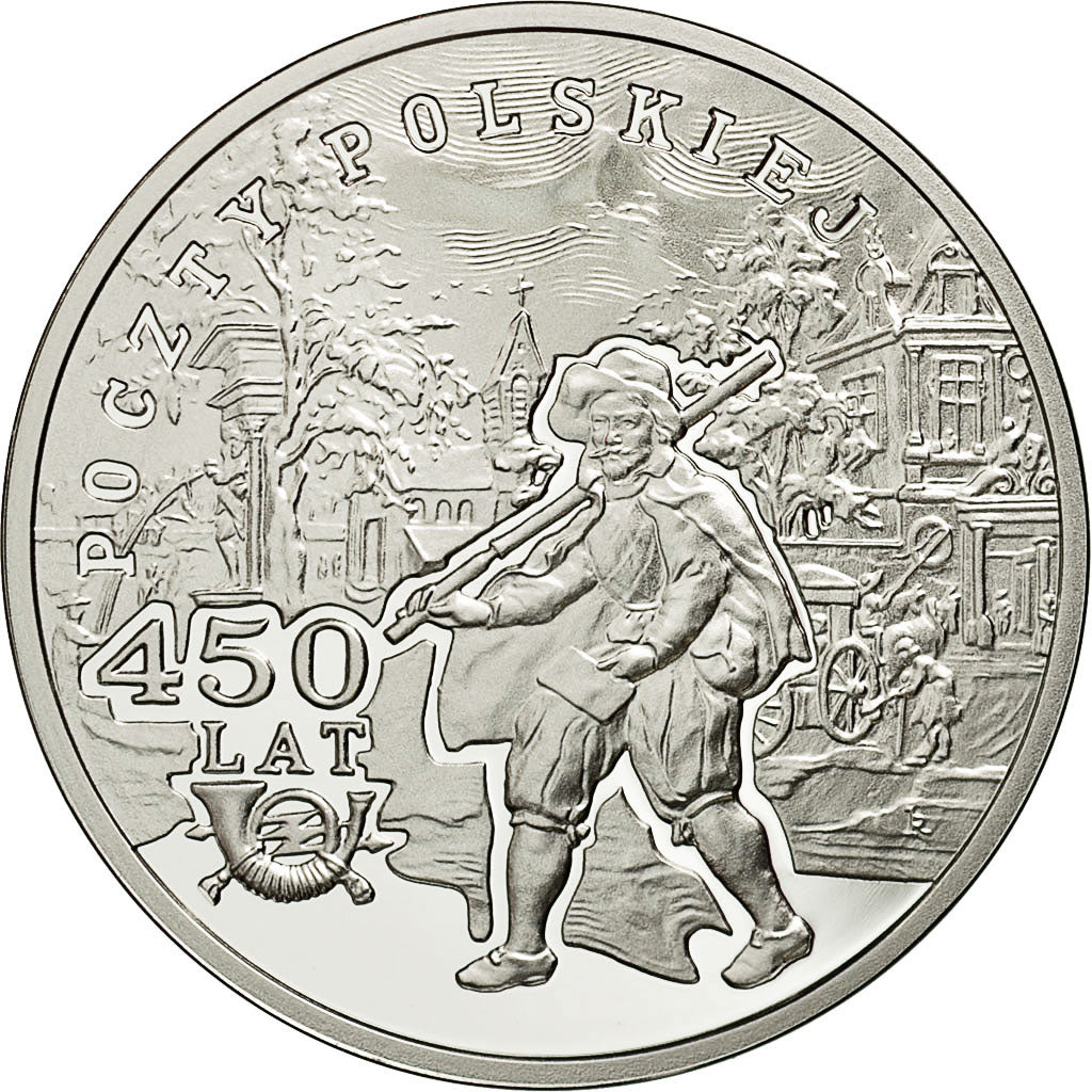 Coin, Poland, 10 Zlotych, 2008, Warsaw, MS(65-70), Silver, KM:655