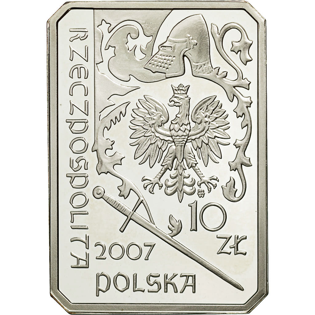 Coin, Poland, 10 Zlotych, 2007, Warsaw, MS(65-70), Silver, KM:602