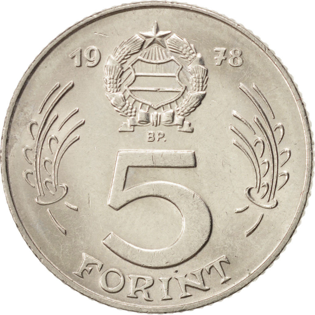 Coin, Hungary, 5 Forint, 1978, Budapest, MS(63), Nickel, KM:594